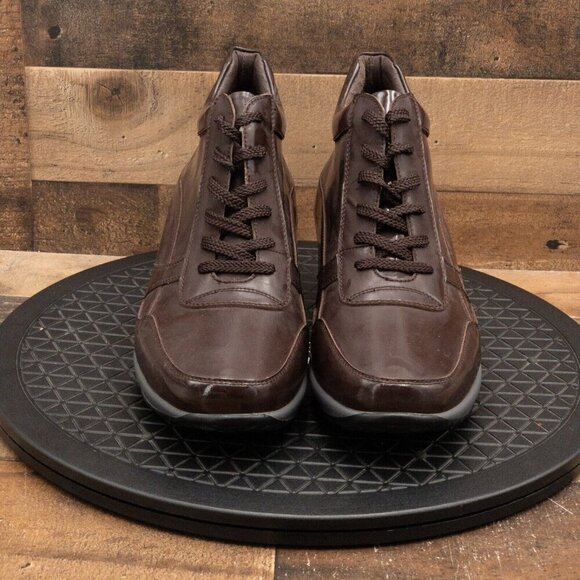 CALTO INVISIBLE HEIGHT MENS BOOTS BROWN ANKLE LACE UP HIDDEN HEEL SIZE 11.5 - Picture 2 of 9